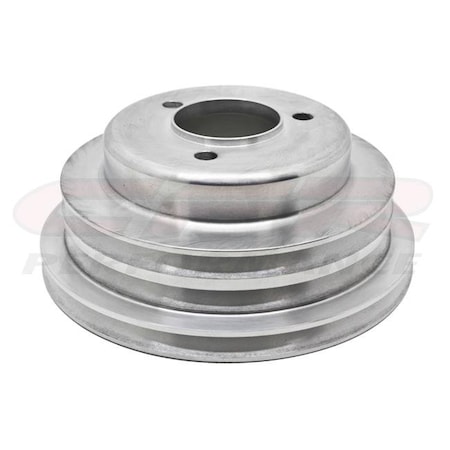Cfr Performance HZ-8845-POL Long Aluminum Crank Pulley, 3 Groove -Polished for 1969-85 Chevy Big Block HZ-8845-POL
